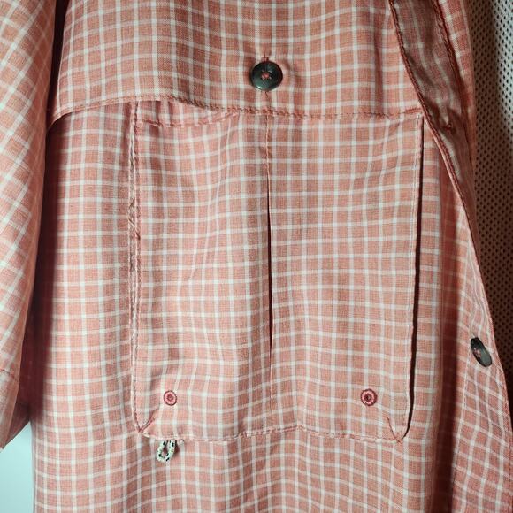 Magellan Short Sleeve Fishing Shirt Mens Large Fish Gear Relaxed Fit Lt Red Wick - Picture 4 of 10